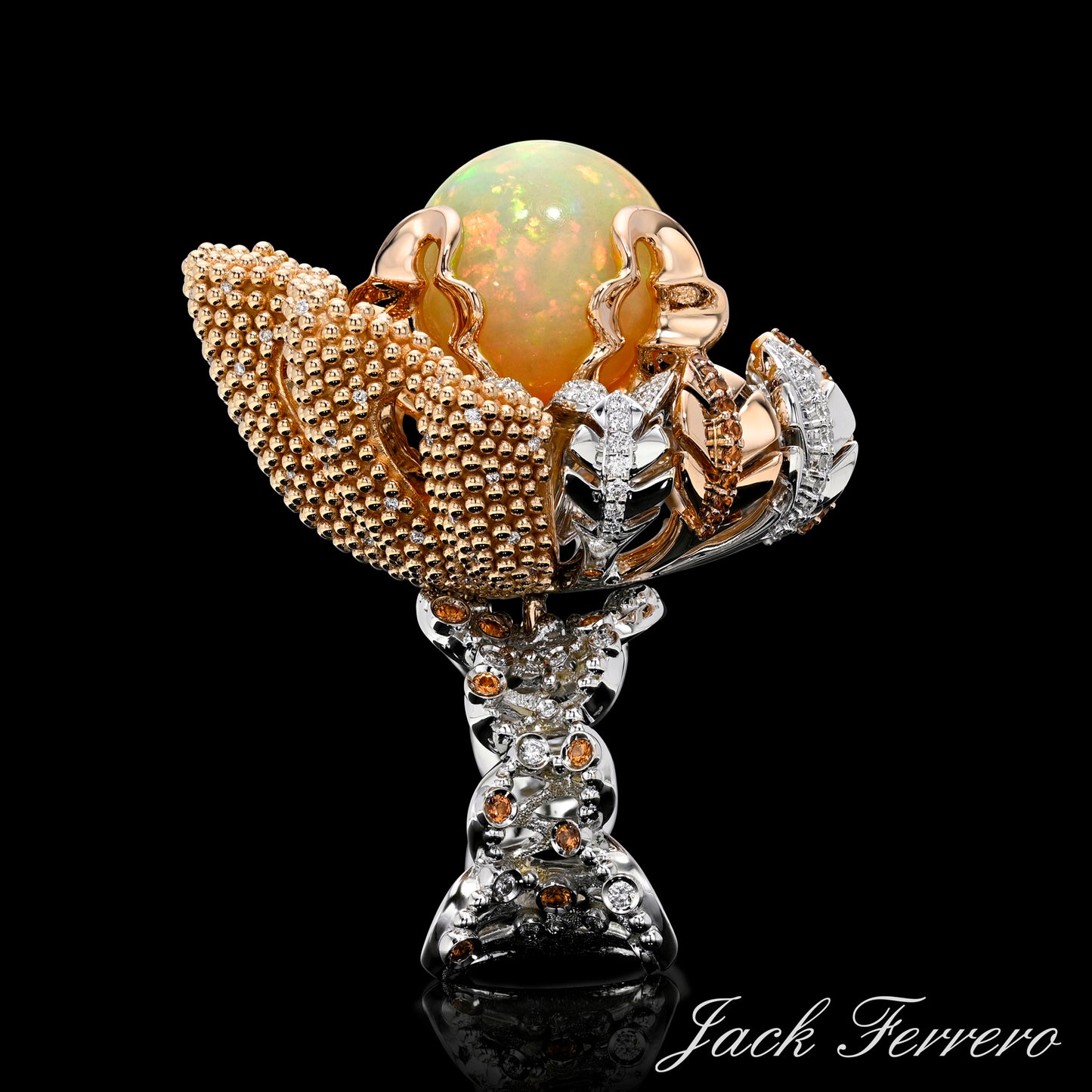 Atlantis Flame Opal Ring