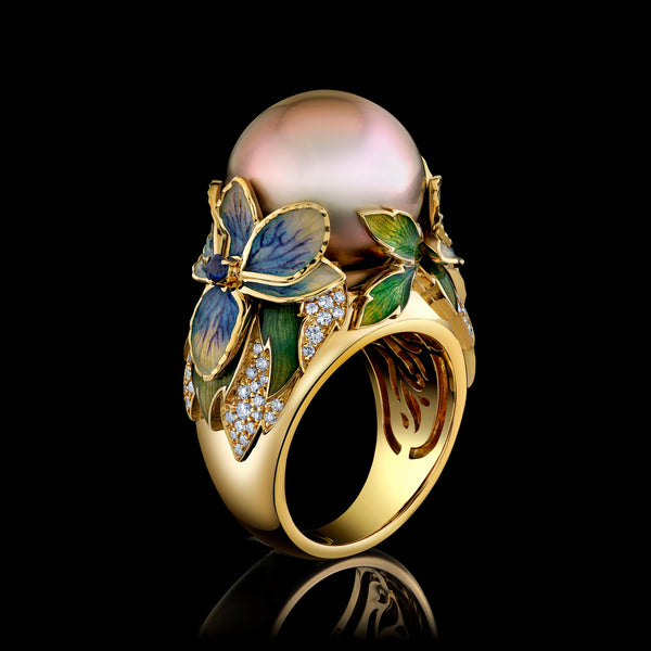 Lilia Noir Pearl Ring